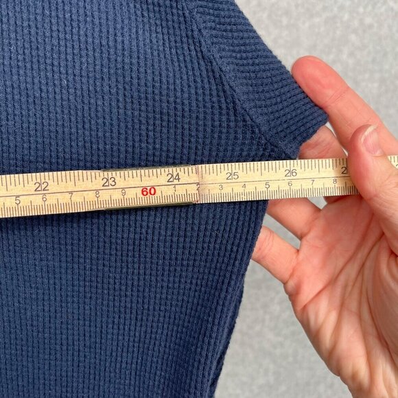 Ralph Lauren Chaps VTG Thermal Long Sleeve Shirt Size L Blue Outdoor Buck Deer - Picture 9 of 10